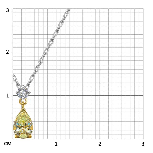 Колье из комбинированного золота с бриллиантами (062903)