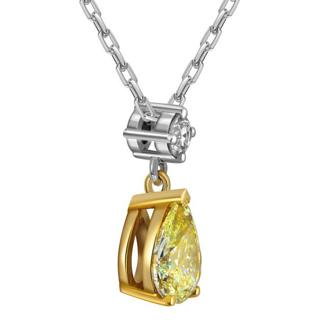 Колье из комбинированного золота с бриллиантами (062903)