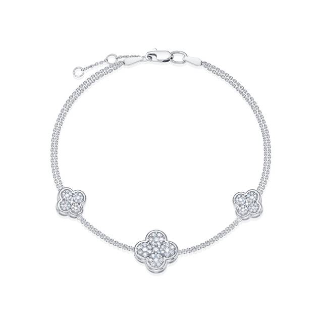 Браслет из белого золота с бриллиантами (053931)