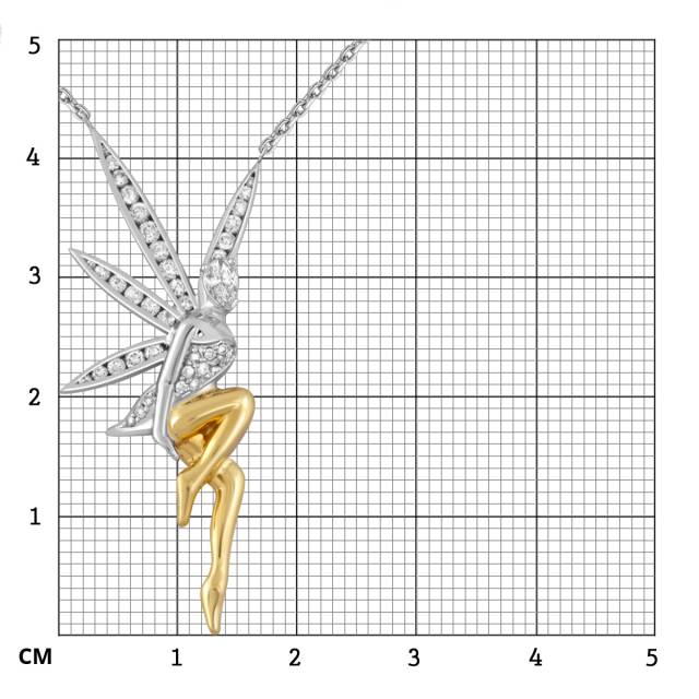 Колье из комбинированного золота с бриллиантами (048067)