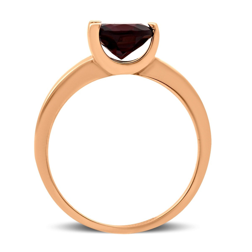 Кольцо из красного золота с гранатом (061299)