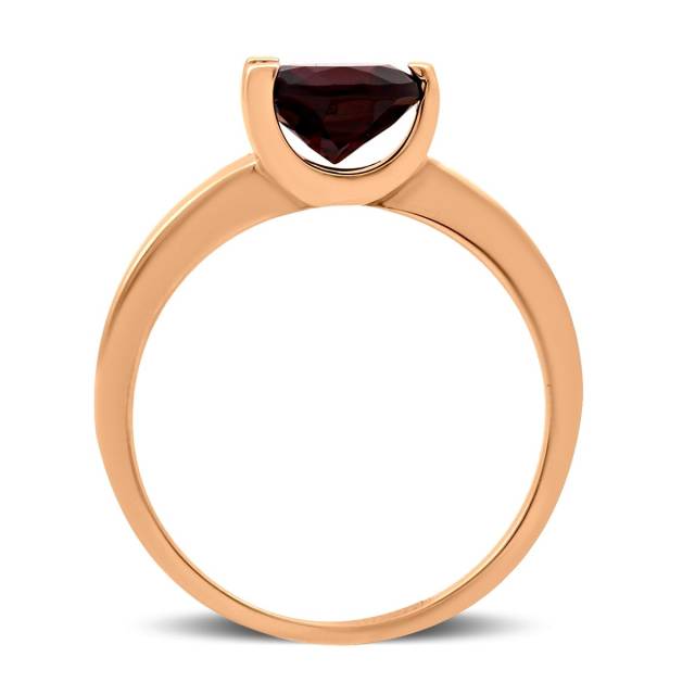 Кольцо из красного золота с гранатом (061299)