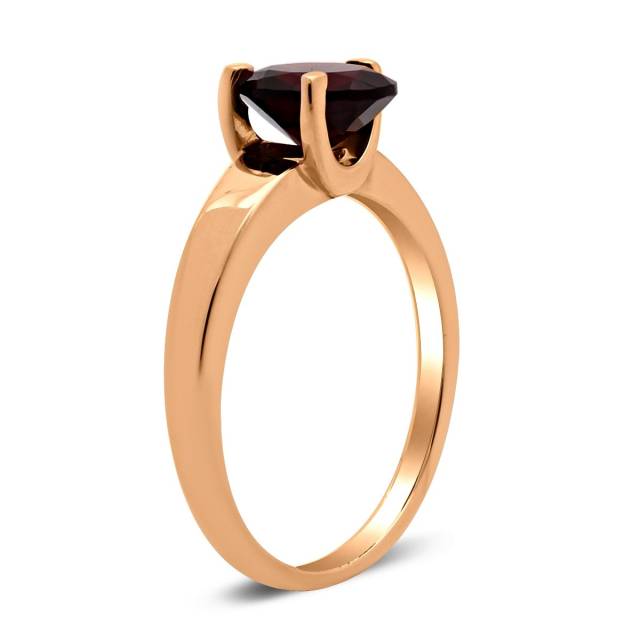 Кольцо из красного золота с гранатом (061299)