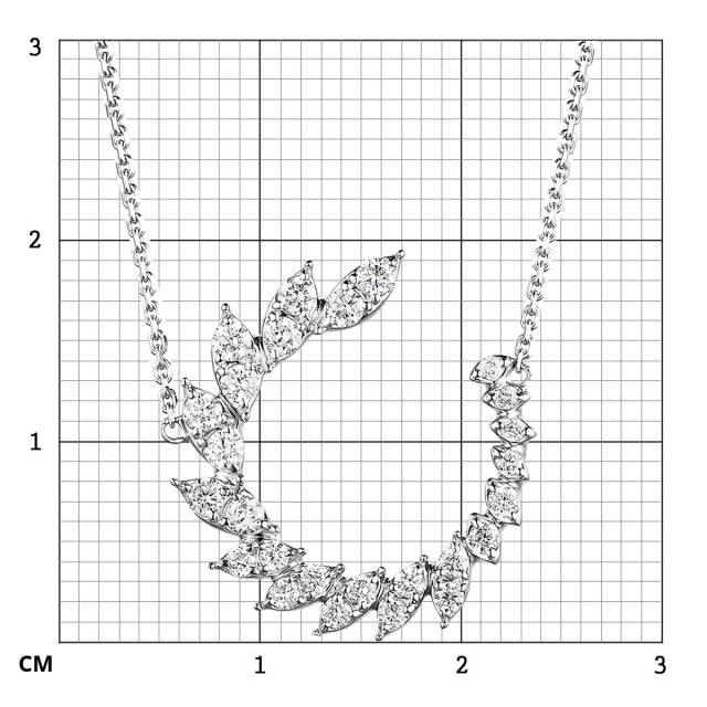 Колье из белого золота с бриллиантами (055190)