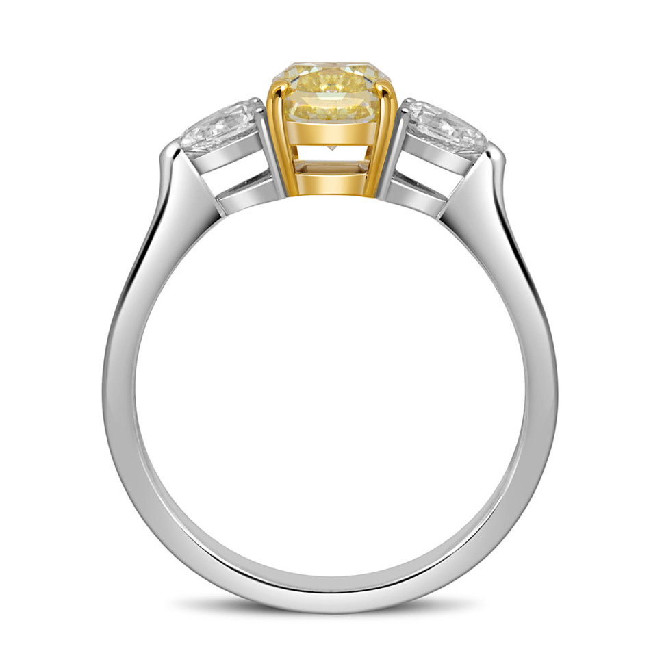 Помолвочное кольцо из белого золота с бриллиантами (052044)