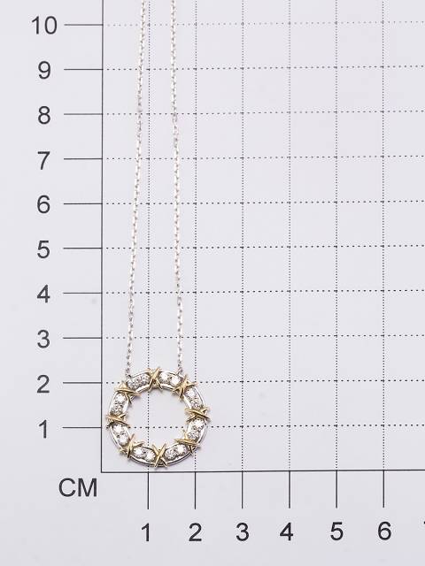 Колье из комбинированного золота с брилиантами (047210)