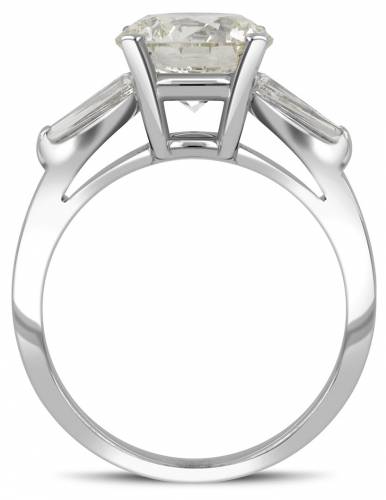 Помолвочное кольцо из белого золота с бриллиантами 17.5