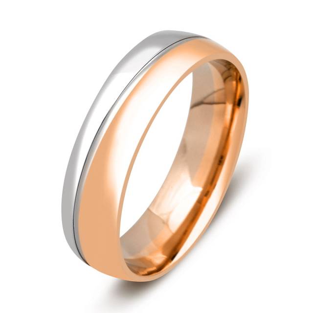 Обручальное кольцо из комбинированного золота (010896)