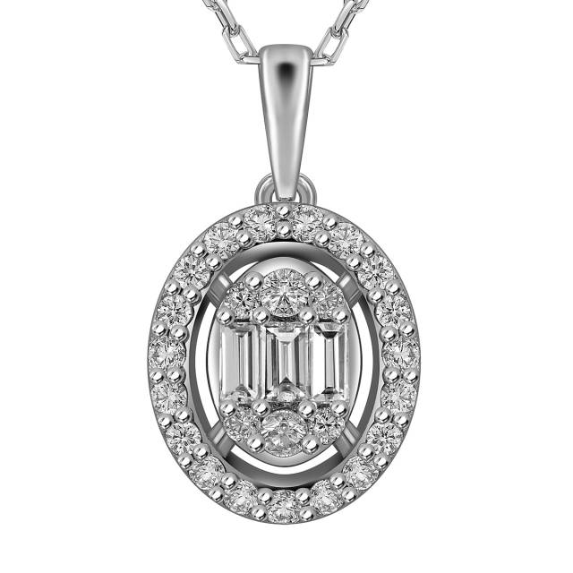 Колье из белого золота с бриллиантами (057686)