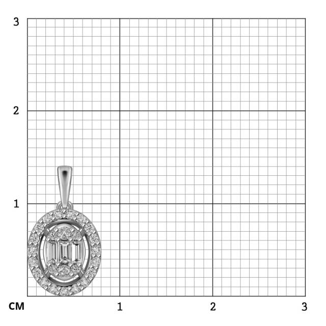 Колье из белого золота с бриллиантами (057686)