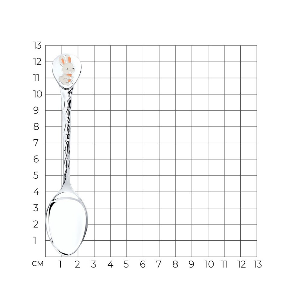 Ложка детская из серебра 925 пробы 