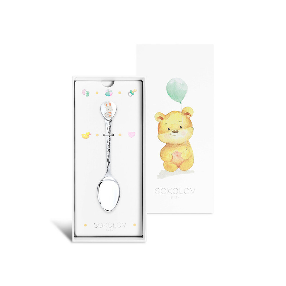 Ложка детская из серебра 925 пробы 