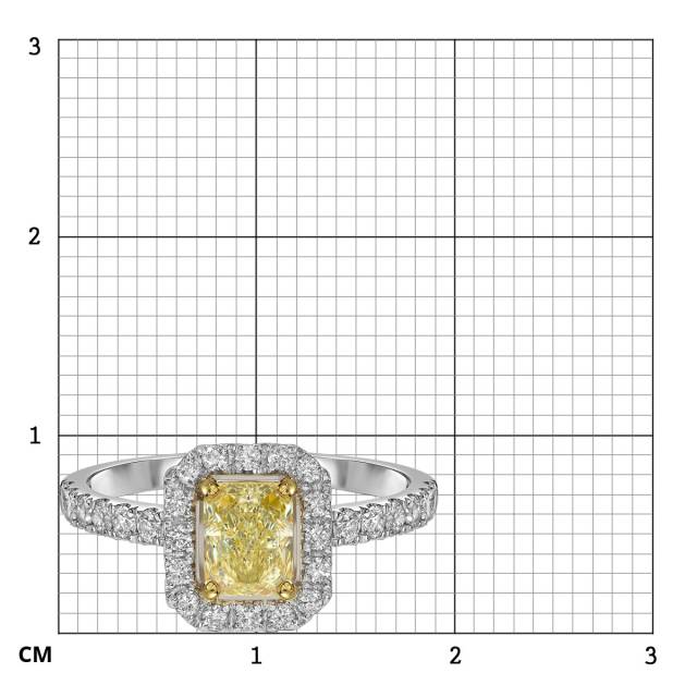 Помолвочное кольцо из белого золота с бриллиантами (062761)