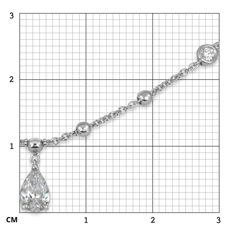 Колье из белого золота с бриллиантами 
