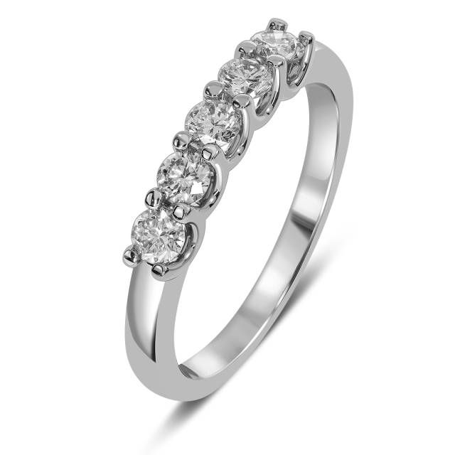 Кольцо из белого золота с бриллиантами (054168)