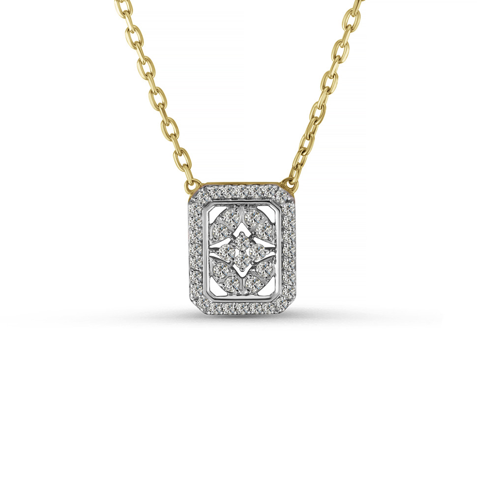 Колье из жёлтого золота с бриллиантами (063775)