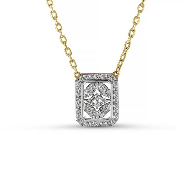 Колье из жёлтого золота с бриллиантами (063775)