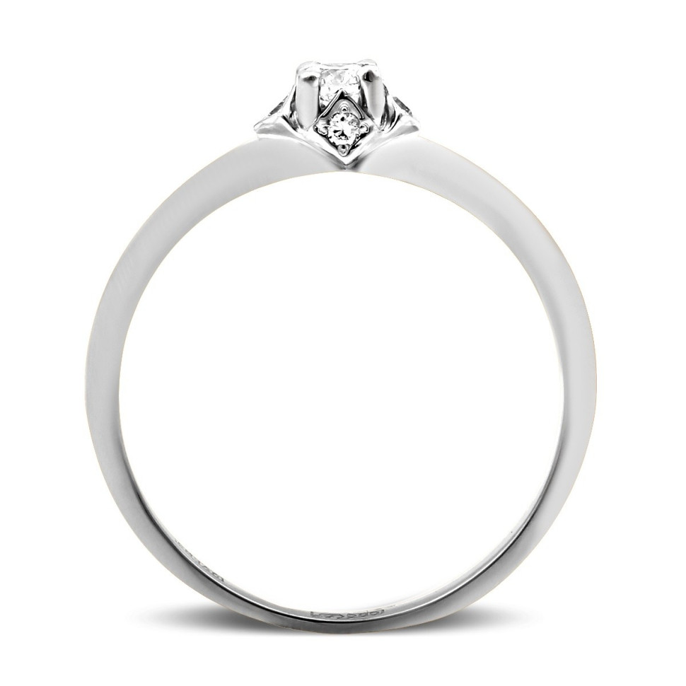 Помолвочное кольцо из белого золота с бриллиантами (025749)