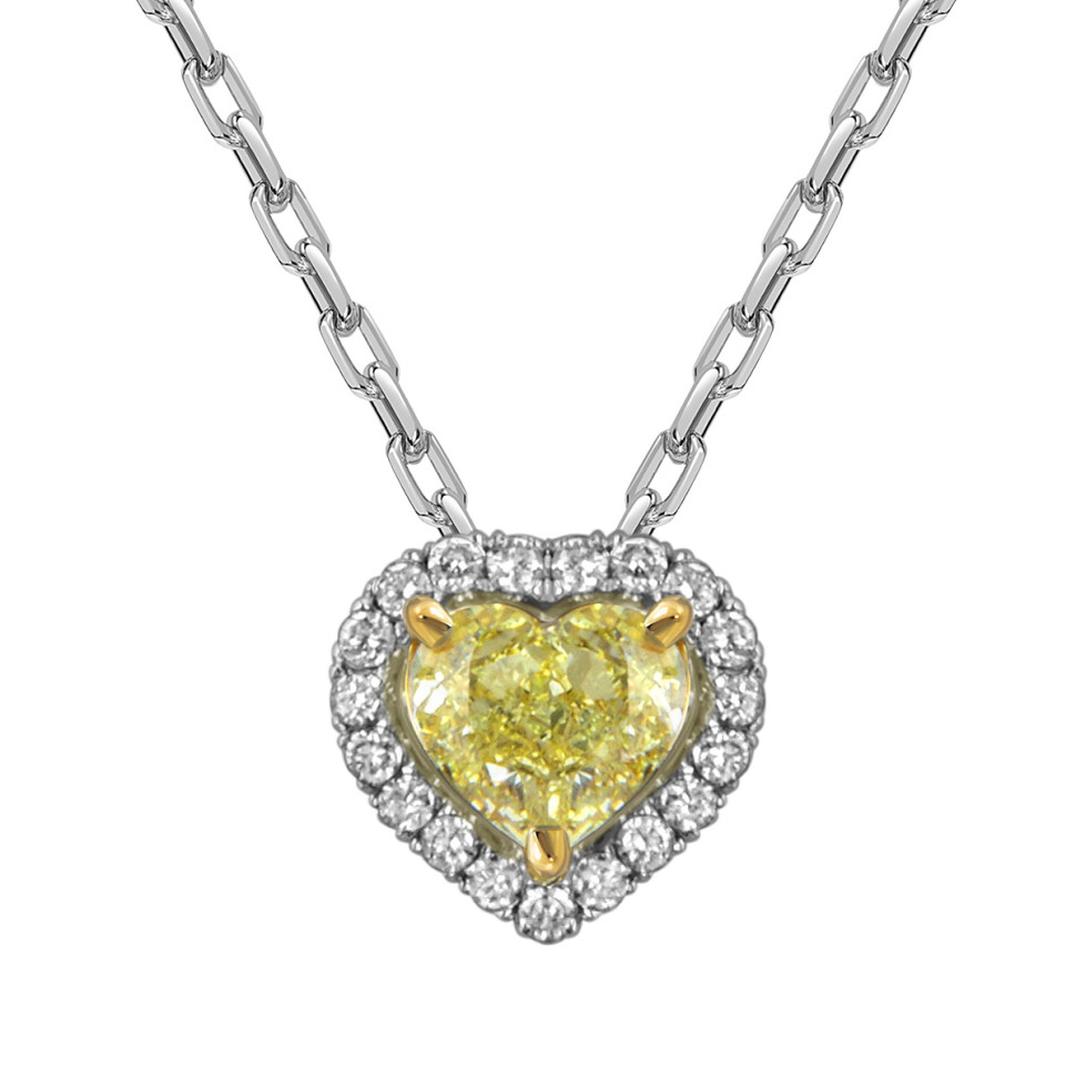 Колье из белого золота с бриллиантами 