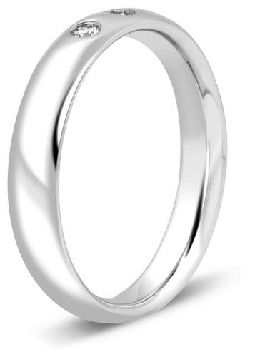 Обручальное кольцо из платины с бриллиантами 16.5