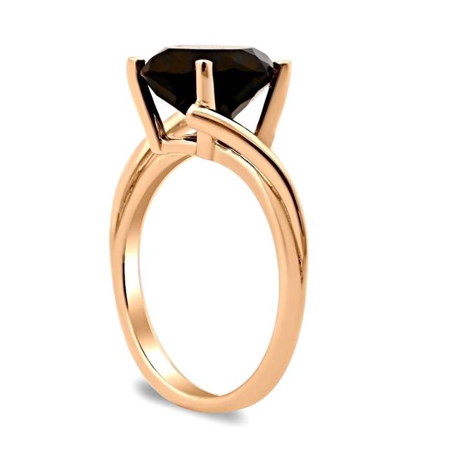 Кольцо из красного золота с ситаллом (028561)