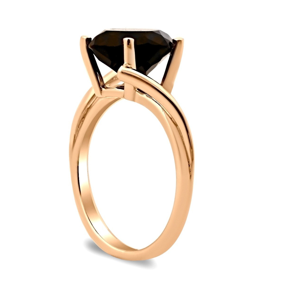 Кольцо из красного золота с ситаллом (028561)