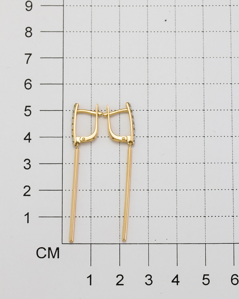 Серьги из жёлтого золота с бриллиантами (047093)