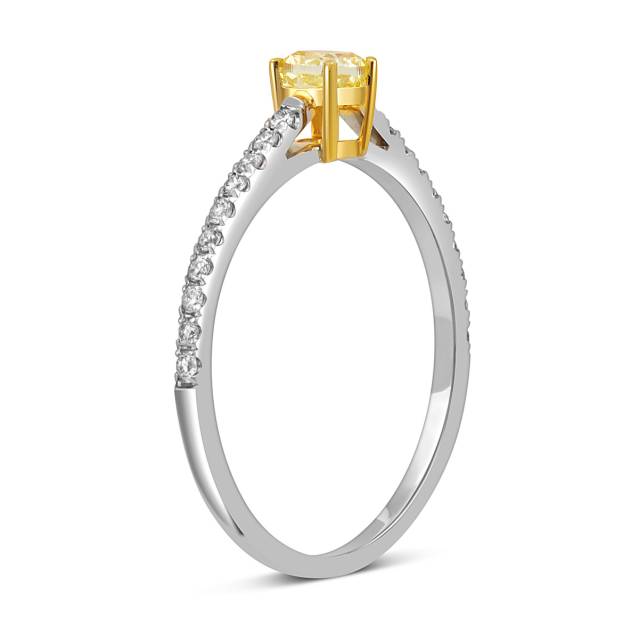 Помолвочное кольцо из белого золота с бриллиантами (052144)