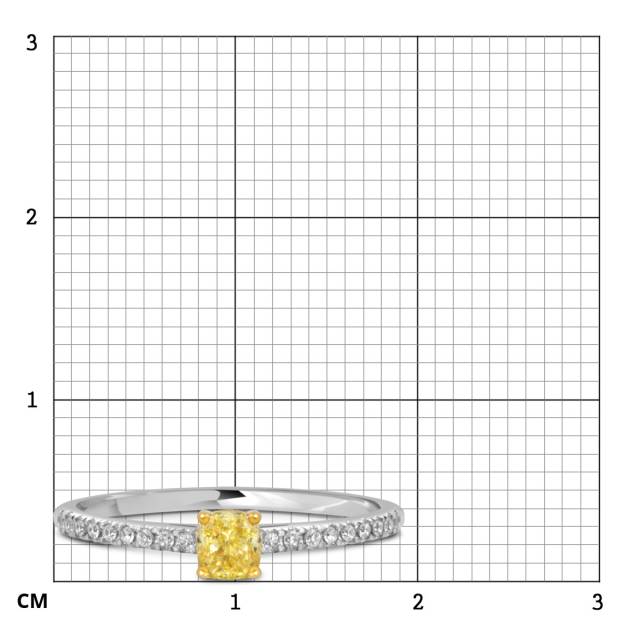 Помолвочное кольцо из белого золота с бриллиантами (052144)