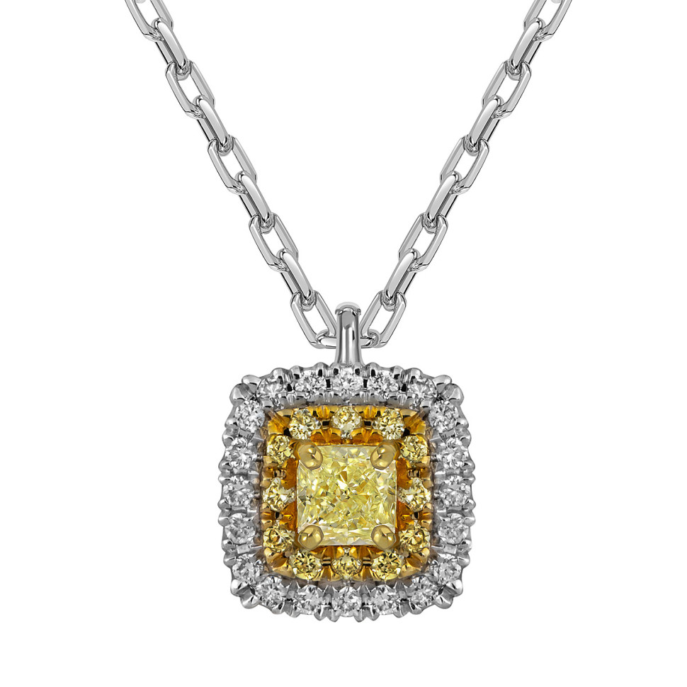 Колье из белого золота с бриллиантами (063519)