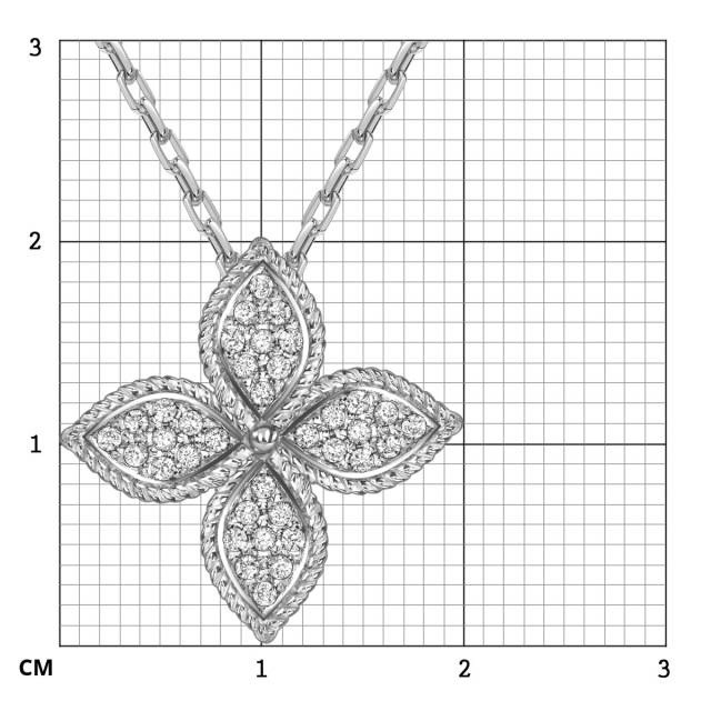 Колье из белого золота с бриллиантами (061618)