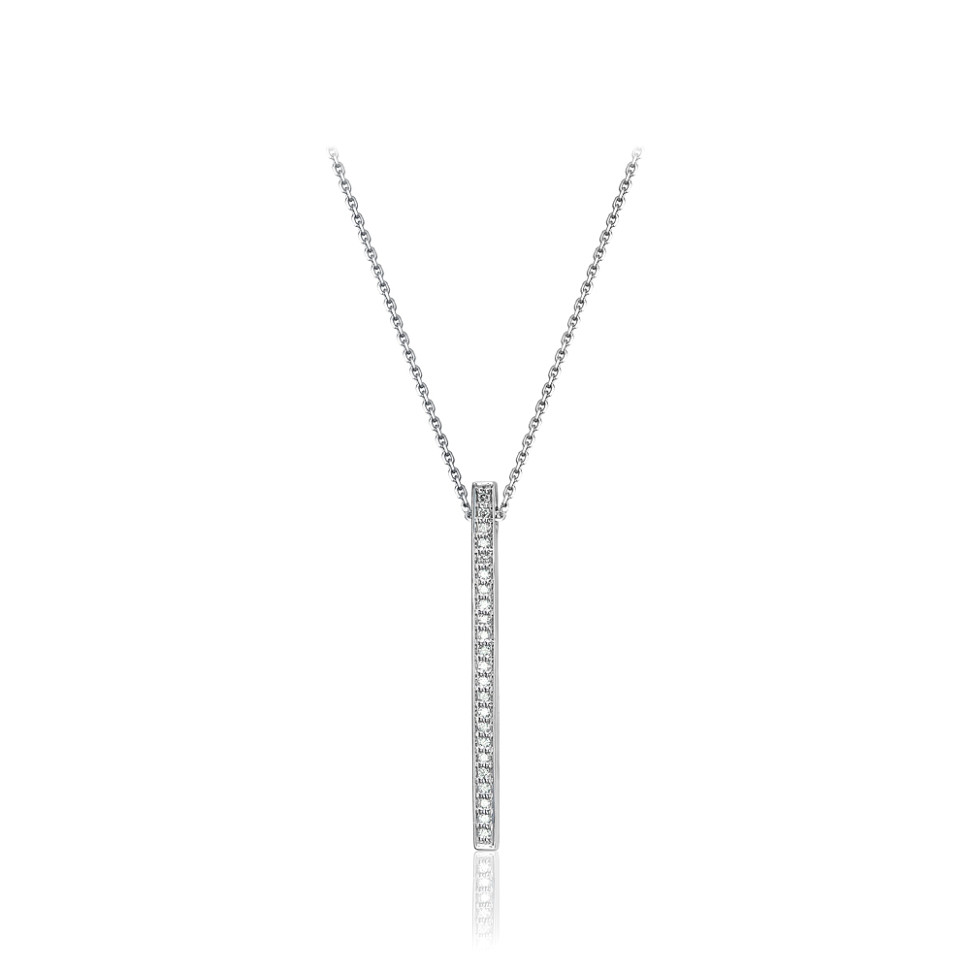 Колье из белого золота с бриллиантами (050901)