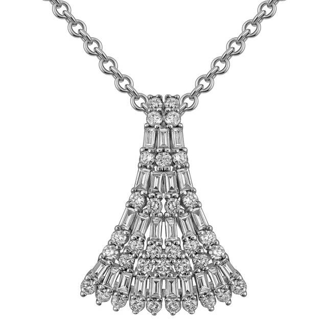 Колье из белого золота с бриллиантами (057756)