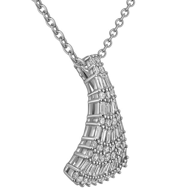 Колье из белого золота с бриллиантами (057756)