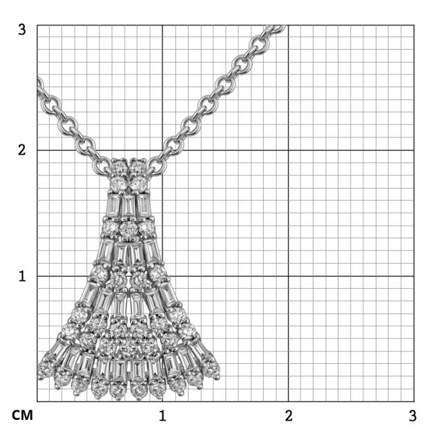 Колье из белого золота с бриллиантами (057756)