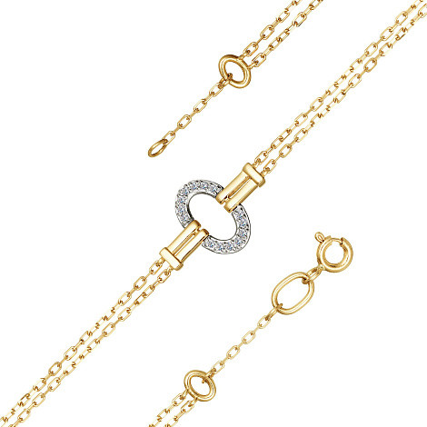 Браслет из жёлтого золота с бриллиантами (053669)