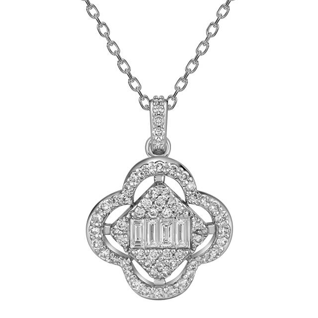 Колье из белого золота с бриллиантами (051574)