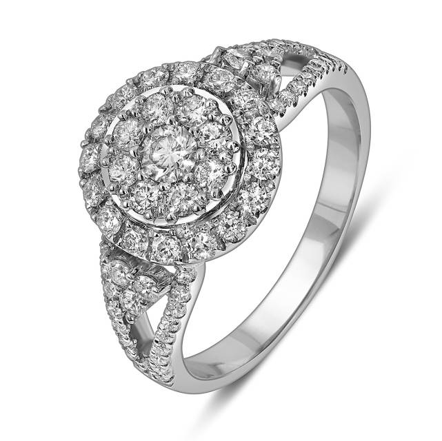 Кольцо из белого золота с бриллиантами (059965)