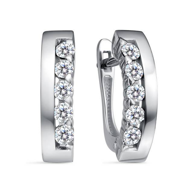 Серьги из платины с бриллиантами (060626)