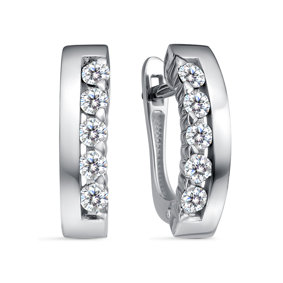 Серьги из платины с бриллиантами (060626)