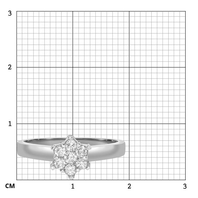 Кольцо из белого золота с бриллиантами (039701)