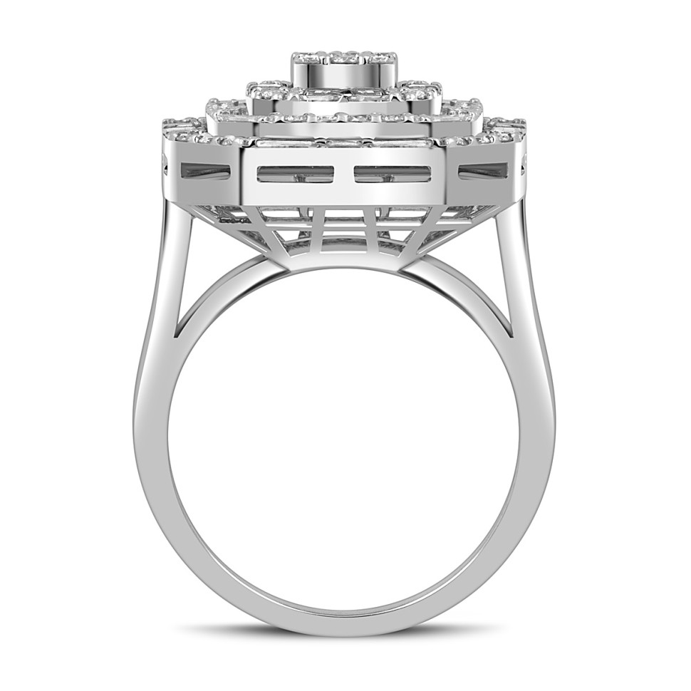 Кольцо из белого золота с бриллиантами (051851)