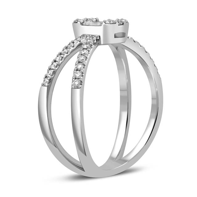 Кольцо из белого золота с бриллиантами "Crivelli" (049109)