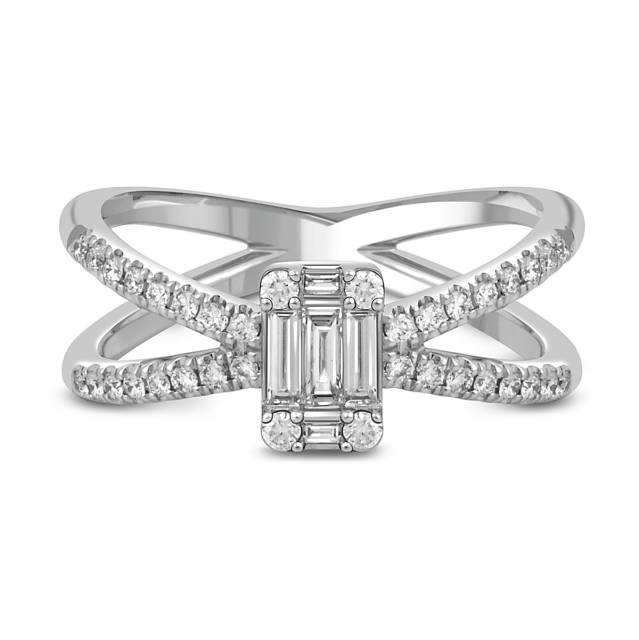 Кольцо из белого золота с бриллиантами "Crivelli" (049109)