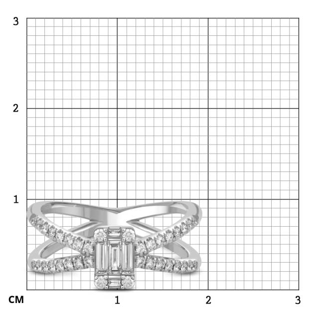 Кольцо из белого золота с бриллиантами "Crivelli" (049109)