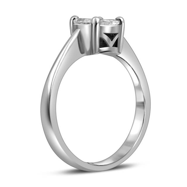 Кольцо из белого золота с бриллиантами (054598)