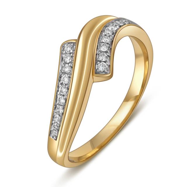 Кольцо из жёлтого золота с бриллиантами (021120)