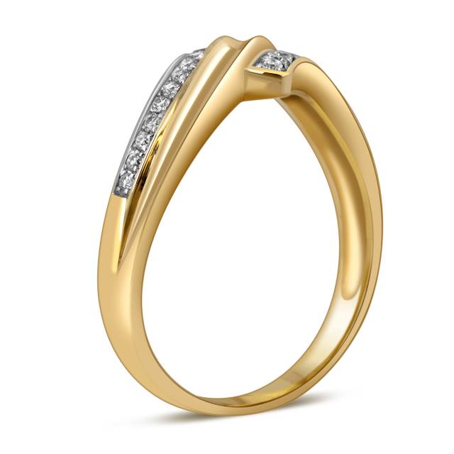 Кольцо из жёлтого золота с бриллиантами (021120)