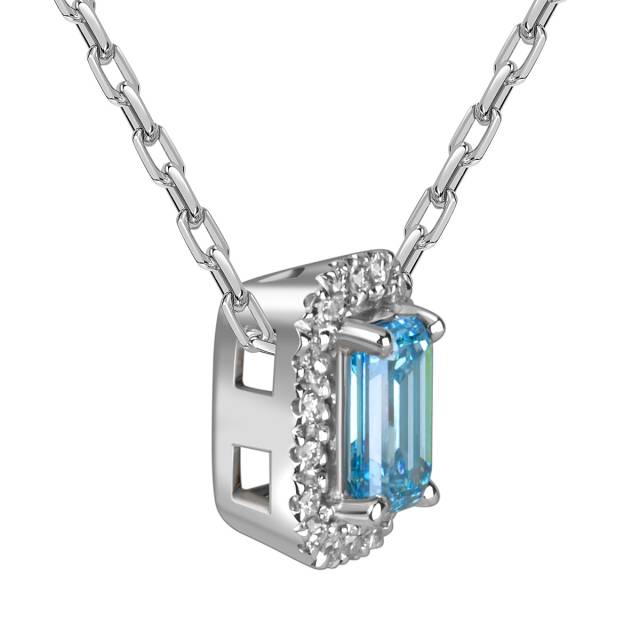 Колье из белого золота с бриллиантами (060204)