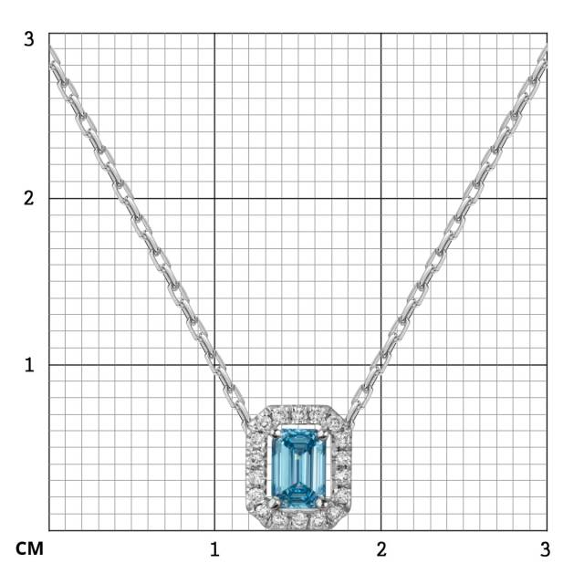 Колье из белого золота с бриллиантами (060204)